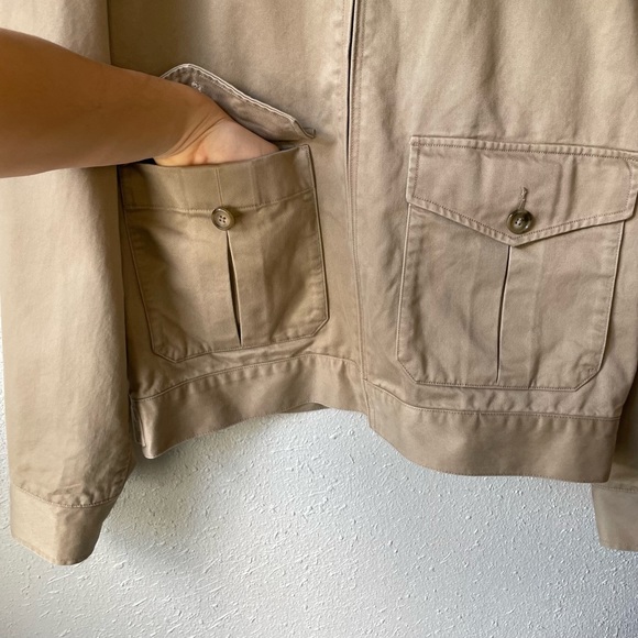 J. Crew NWT Coach Twill Jacket - Tan Plaid Lining Medium - Picture 9 of 13